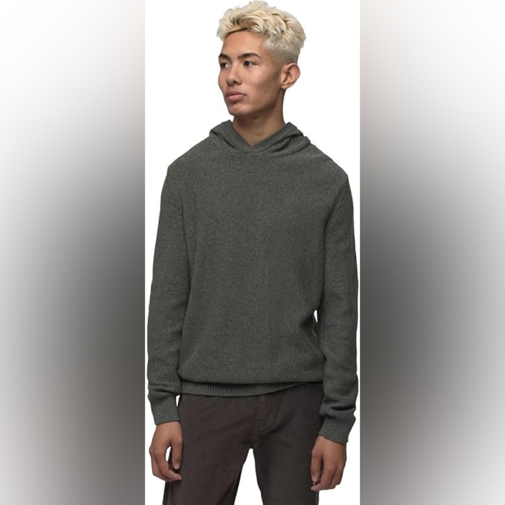 Prana slim fit organic cotton north loop hooded sweater
